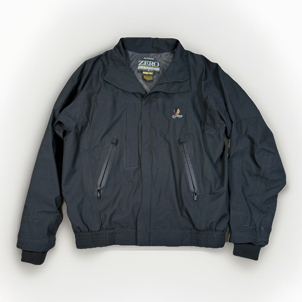 Zero Restriction Gore-Tex Black Jacket Men's Size M Zipped Water Proof Pockets
